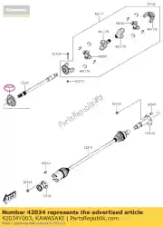 Aquí puede pedir 01 acoplamiento de Kawasaki , con el número de pieza 42034Y003: