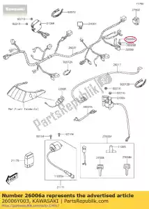 Kawasaki 26006Y003 fusible, lame, 15a - La partie au fond