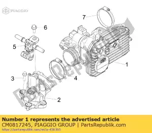 Piaggio Group CM0817245 corps de papillon avec e.c.u. - La partie au fond