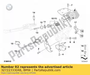 bmw 32722333048 countersunk head screw - m4x20 4.8 - Bottom side