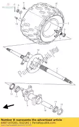 Here you can order the nut,rear axle,r from Suzuki, with part number 6487107G00: