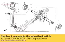 Aqui você pode pedir o pino, pistão em Honda , com o número da peça 13111GS7000: