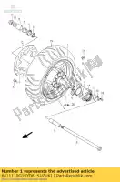 6411110G10YD8, Suzuki, tylne ko?o (14m / Suzuki AN 650 Burgman A, Nowy