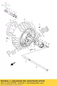 Suzuki 6411110g10yd8 rear wheel (14m / - Bottom side