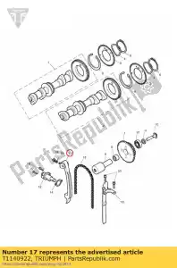 triumph T1140922 mes spanner nokkenasketting - Onderkant