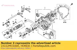 Ici, vous pouvez commander le plaque, palier d'arbre intermédiaire auprès de Honda , avec le numéro de pièce 23222MCS000: