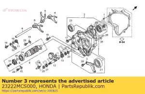 Honda 23222MCS000 plaque, palier d'arbre intermédiaire - La partie au fond
