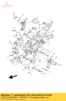 22BF14180000, Yamaha, soporte frontal inferior 2 yamaha wr 125 2009 2010 2011, Nuevo