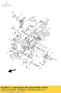 yamaha 22BF14180000 bracket front lower 2 - Bottom side