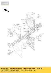 Qui puoi ordinare bullone flangia-piccolo da Kawasaki , con numero parte 132E0635: