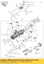 Aquí puede pedir boquilla-inyección zx1400fcf de Kawasaki , con el número de pieza 490330557: