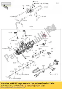 kawasaki 490330557 boquilla-inyección zx1400fcf - Lado inferior