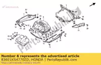 83601KS4770ZD, Honda, cover, r. trunk under *nh honda cn helix spazio  cn250 1 250 , New