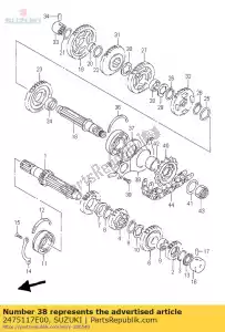 suzuki 2475117E00 retenue, joint - La partie au fond