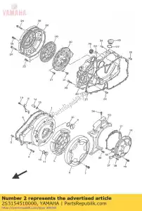 yamaha 2S3154510000 pakking, carterdeksel 1 - Onderkant