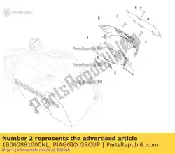 Tutaj możesz zamówić górne zamkni? Cie os? Ony przeciwbryzgowej od Piaggio Group , z numerem części 1B000881000NL: