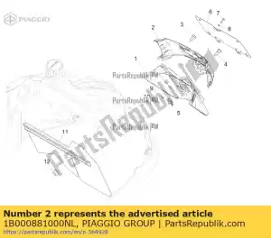 Piaggio Group 1B000881000NL górne zamkni?cie os?ony przeciwbryzgowej - Dół