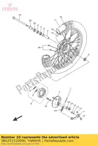 yamaha 5B6251510000 árbol de levas - Lado inferior