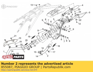 aprilia 855087 rear exhaust pipe - Bottom side