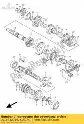 sluitring, slot van Suzuki, met onderdeel nummer 0916722014, bestel je hier online: