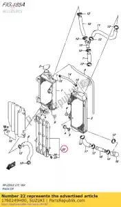 suzuki 1780249H00 louver,radiator - Bottom side