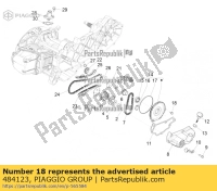 484123, Aprilia, Parafuso c / flange, Novo