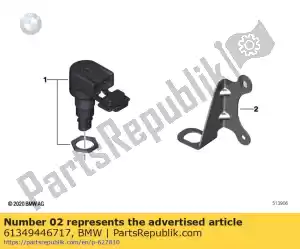 bmw 61349446717 soporte, enchufe usb - Lado inferior