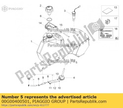 Aprilia 00G00400501, Abrazadera de la manguera, OEM: Aprilia 00G00400501