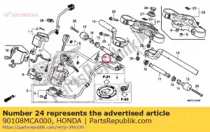 Honda 90108MCA000 parafuso, unidirecional, 8x34 - Lado inferior