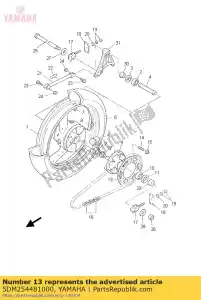 yamaha 5DM254481000 piñón, accionado (48t) - Lado inferior