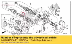 Aquí puede pedir anillo, chasquido de Honda , con el número de pieza 44207HN8A41: