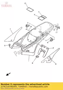 Yamaha 21W216590000 label, safety - Bottom side