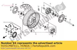 Aqui você pode pedir o rolamento, esfera radial, 6305 (uu) em Honda , com o número da peça 91051MBT611: