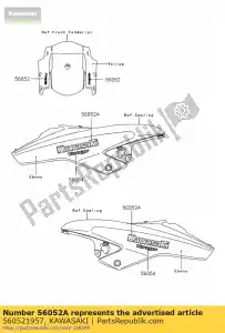 kawasaki 560521957 os?ona znaczników, kawasaki kle 65 - Dół