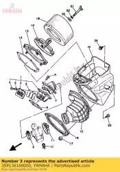 stop, membraan van Yamaha, met onderdeel nummer 3SP136160000, bestel je hier online: