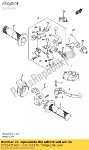 Suzuki 5751435G00 houder, hete ster - Onderkant