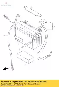 suzuki 3382003F00 draad, batt. plus - Onderkant