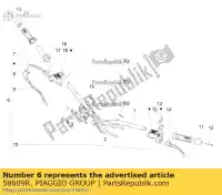 58609R, Piaggio Group, Throttle control sleeve assembly piaggio beverly bv zapm69 zapm69300, zapm69400 zapma20s zapma2200 350 2011 2012 2013 2014 2015 2016 2017 2018 2019 2020 2021 2022, New