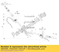 Ici, vous pouvez commander le ensemble manchon de commande des gaz auprès de Piaggio Group , avec le numéro de pièce 58609R:
