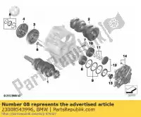 23008543996, BMW, roulement à billes rainuré - 25x62x16 bmw  1600 2010 2011 2012 2013 2014 2015 2016 2017 2018 2019 2020 2021, Nouveau