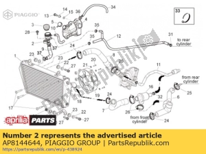 aprilia AP8144644 tapa - Lado inferior