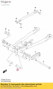 suzuki 6125238300 afstandhouder, l - Onderkant