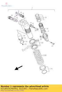 suzuki 6210035G40YKS conjunto absorvedor, r - Lado inferior