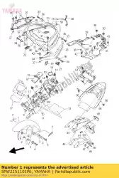 Ici, vous pouvez commander le garde-boue avant auprès de Yamaha , avec le numéro de pièce 5PW2151101PE: