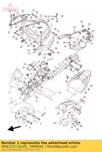 Yamaha 5PW2151101PE parafango, anteriore - Il fondo