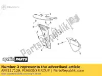 AP8117129, Piaggio Group, ochrona przed ciep?em spojlera aprilia  normal and r rst rsv rsv tuono sl sl falco 1000 1998 1999 2000 2001 2002 2003 2004 2005, Nowy