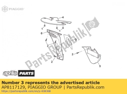 Aprilia AP8117129, Ochrona przed ciep?em spojlera, OEM: Aprilia AP8117129