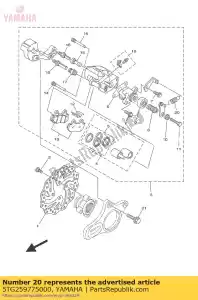 yamaha 5TG259775000 primavera volta - Lado inferior