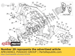 Aprilia AP8146963, Os?ona przedniego podnó?ka lewa. szary, OEM: Aprilia AP8146963