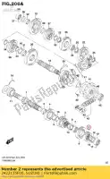 2422135F00, Suzuki, engranaje, segundo accionamiento suzuki  gsr gsx r 600 750 2000 2001 2002 2003 2004 2005 2006 2007 2008 2009 2010 2011 2012 2014 2015 2016 2017 2018 2019, Nuevo